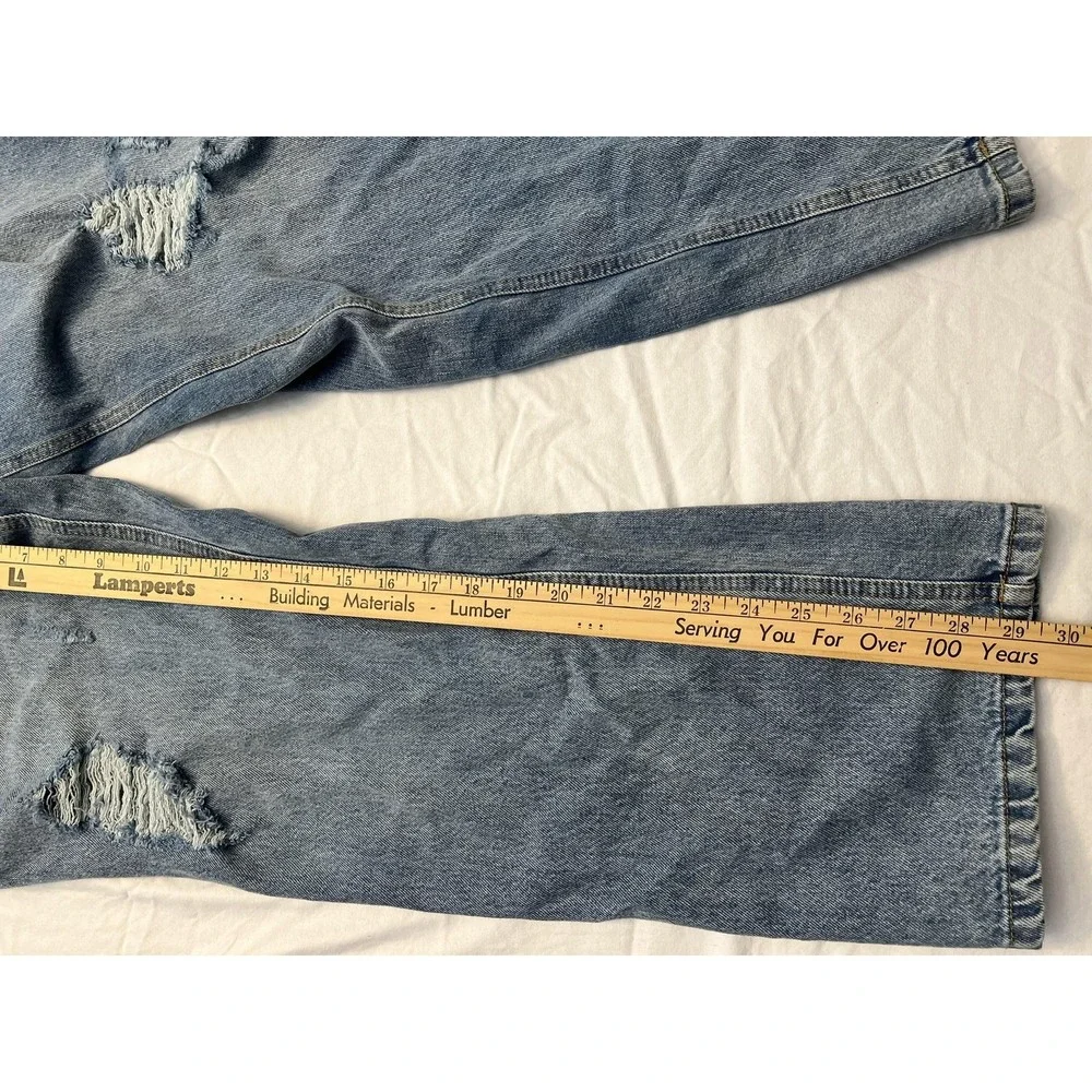 Wild Fable Jeans Womens 16 Blue High Rise Straight Distressed Denim‎ Pants
